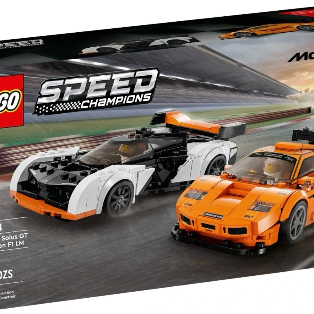 Lego Speed Champions McLaren Orange and White Race Cars